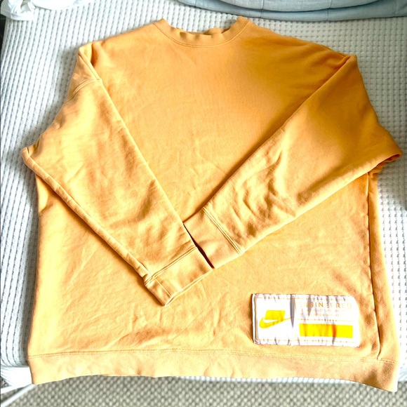 Nike Women’s Engineered Champions Crew Sweatshirt, Oversized, Creamsicle, Small - Picture 1 of 5